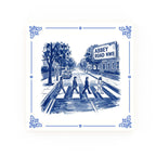Abbey Road Delft blue decorative ceramic tile – Classic corner style