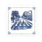 Abbey Road Delft blue decorative ceramic tile – Classic corner style
