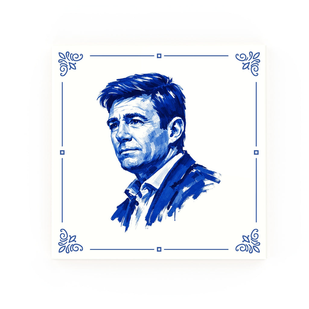Andy Burnham Delft blue decorative ceramic tile – Classic corner style