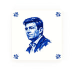 Andy Burnham Delft blue decorative ceramic tile – Modern corner style