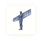 Delft blue ceramic tile no border – Angel of the North design