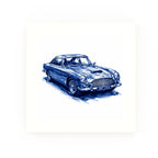 Aston Martin DB5 Delft blue decorative ceramic tile – no corner style