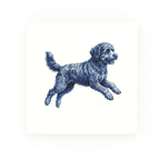 Aussie Doodle Delft blue decorative ceramic tile – no corner style