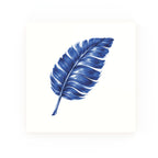Banana Leaf Delft blue decorative ceramic tile – no corner style