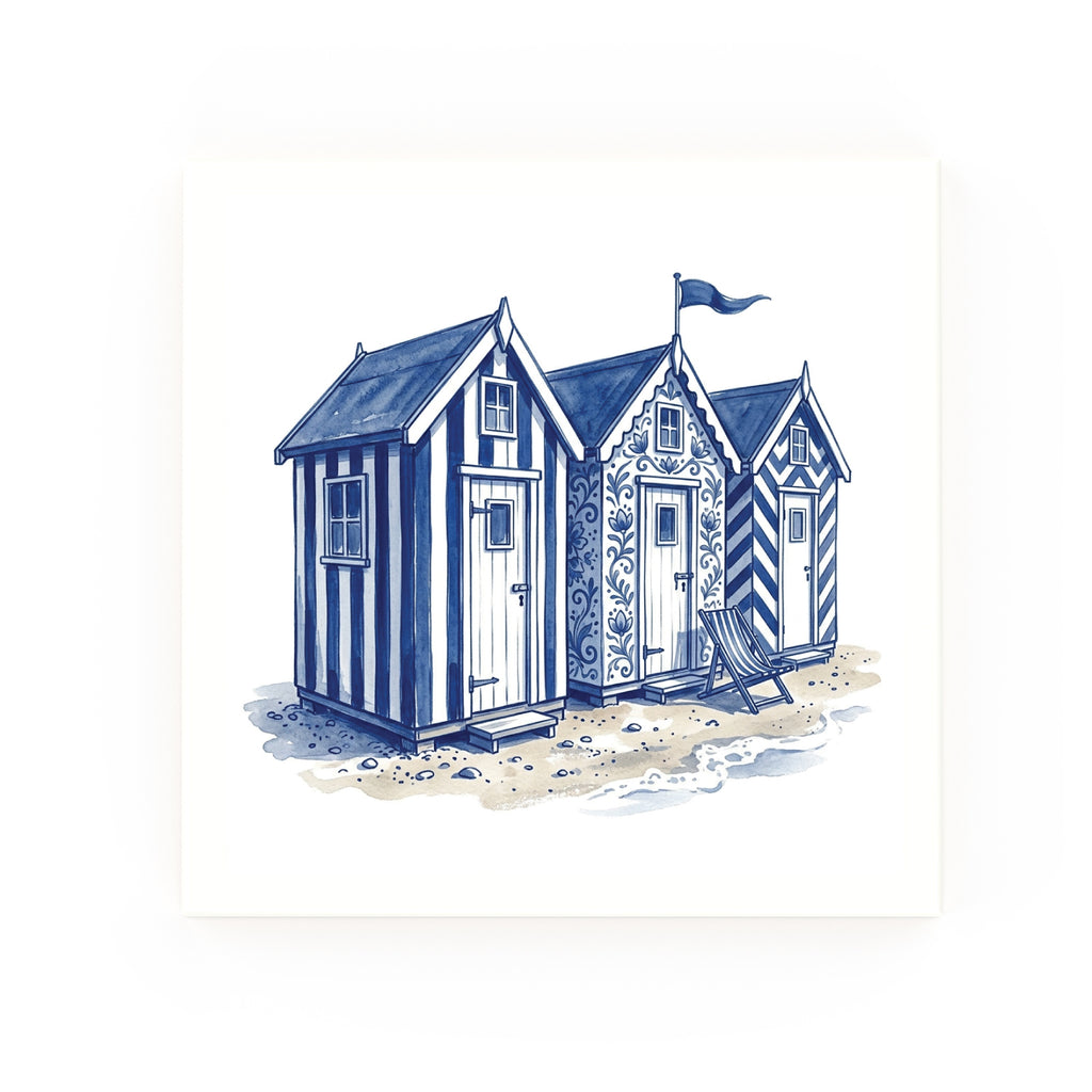 Delft blue ceramic tile no border – Beach Hut design