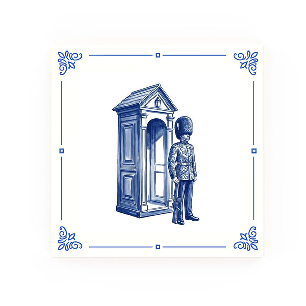 Beefeater Delft blue decorative ceramic tile – Classic corner style