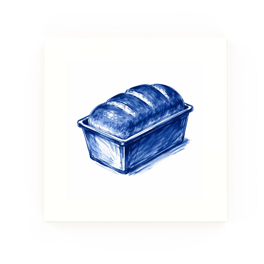 Bread Loaf Delft blue decorative ceramic tile – no corner style