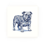 Bulldog Delft blue decorative ceramic tile – no corner style