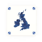 British Isles Delft blue tile – modern rounded corners