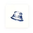 Bucket Hat Delft blue decorative ceramic tile – no corner style
