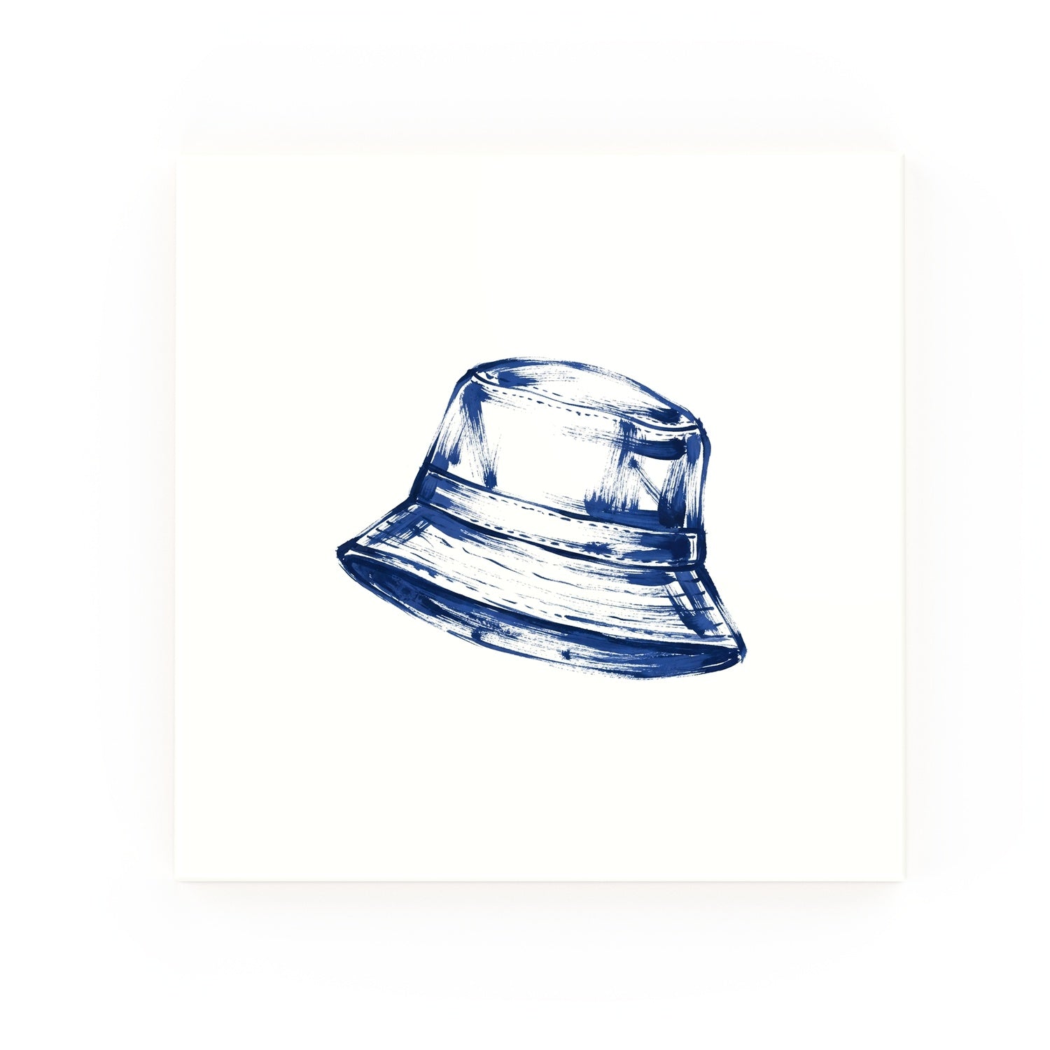 Bucket Hat Delft blue decorative ceramic tile – no corner style