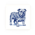 Bulldog Delft blue decorative ceramic tile – no corner style