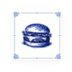 Burger Delft blue decorative ceramic tile – Classic corner style