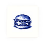 Burger Delft blue decorative ceramic tile – no corner style