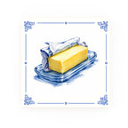 Butter Delft blue decorative ceramic tile – Classic corner style