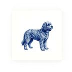 Cavapoo Delft blue decorative ceramic tile – no corner style