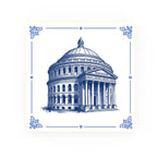 Central Library Delft blue decorative ceramic tile – Classic corner style