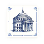 Central Library Delft blue decorative ceramic tile – Classic corner style