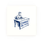 Change My Mind Delft blue decorative ceramic tile – no corner style