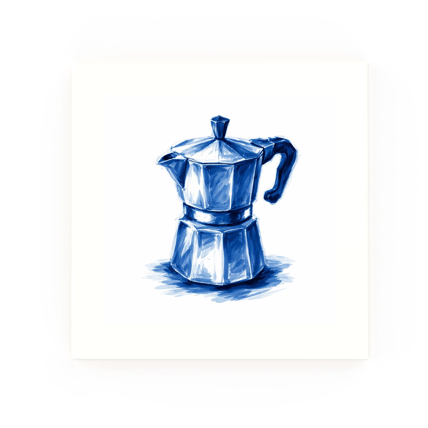 Coffee Pot Delft blue decorative ceramic tile – no corner style