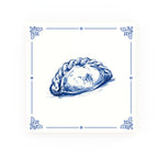 Cornish Pasty Delft blue decorative ceramic tile – Classic corner style