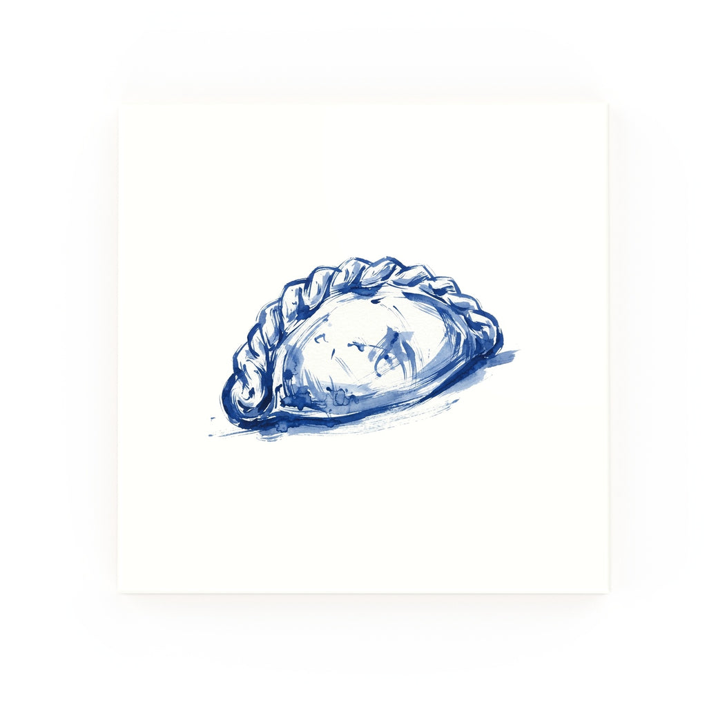 Cornish Pasty Delft blue decorative ceramic tile – no corner style