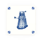 Dalek Delft blue decorative ceramic tile – Modern corner style