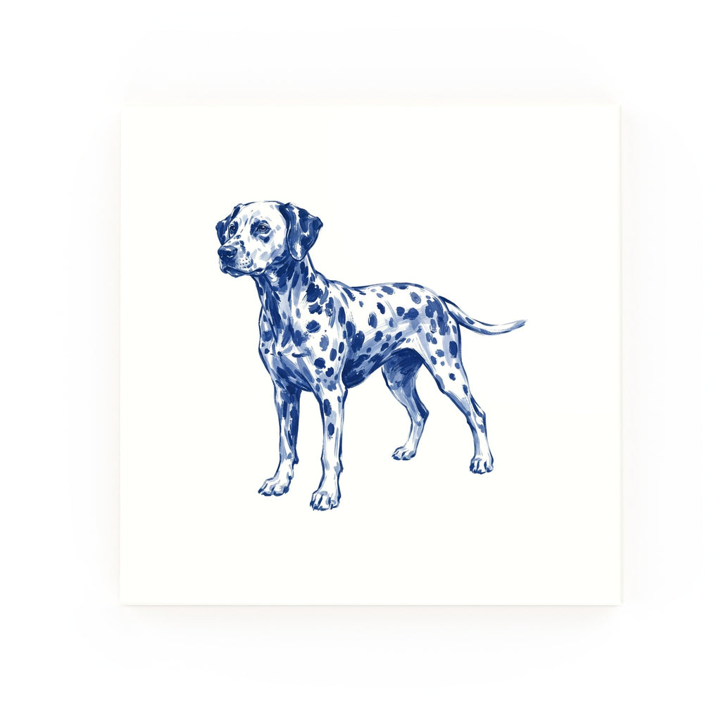Dalmatian Delft blue decorative ceramic tile – no corner style