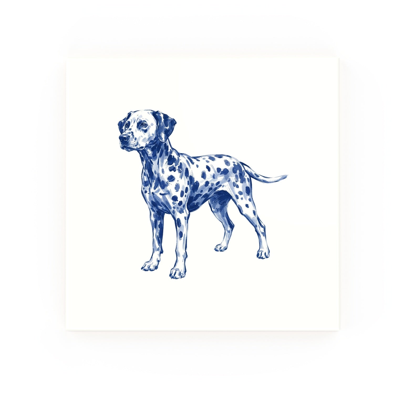 Dalmatian Delft blue decorative ceramic tile – no corner style