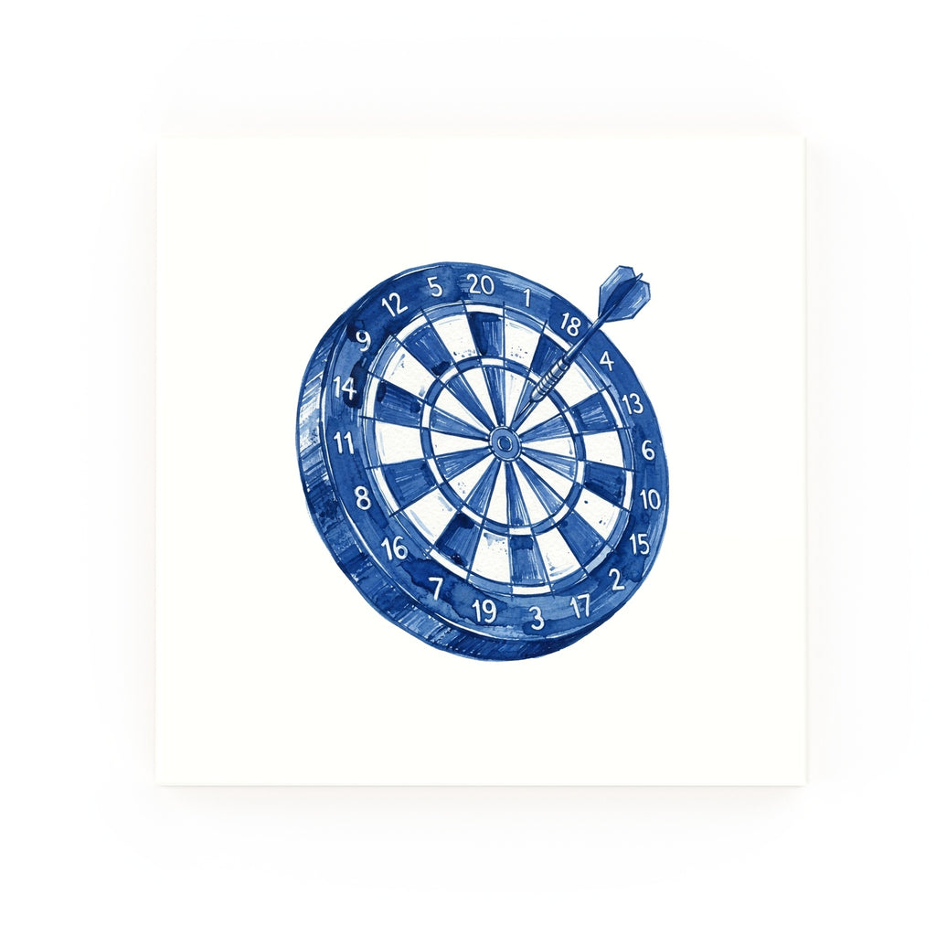 Dartboard Delft blue decorative ceramic tile – no corner style
