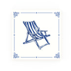 Deck Chair Delft blue decorative ceramic tile – Classic corner style