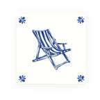 Deck Chair Delft blue decorative ceramic tile – Modern corner style