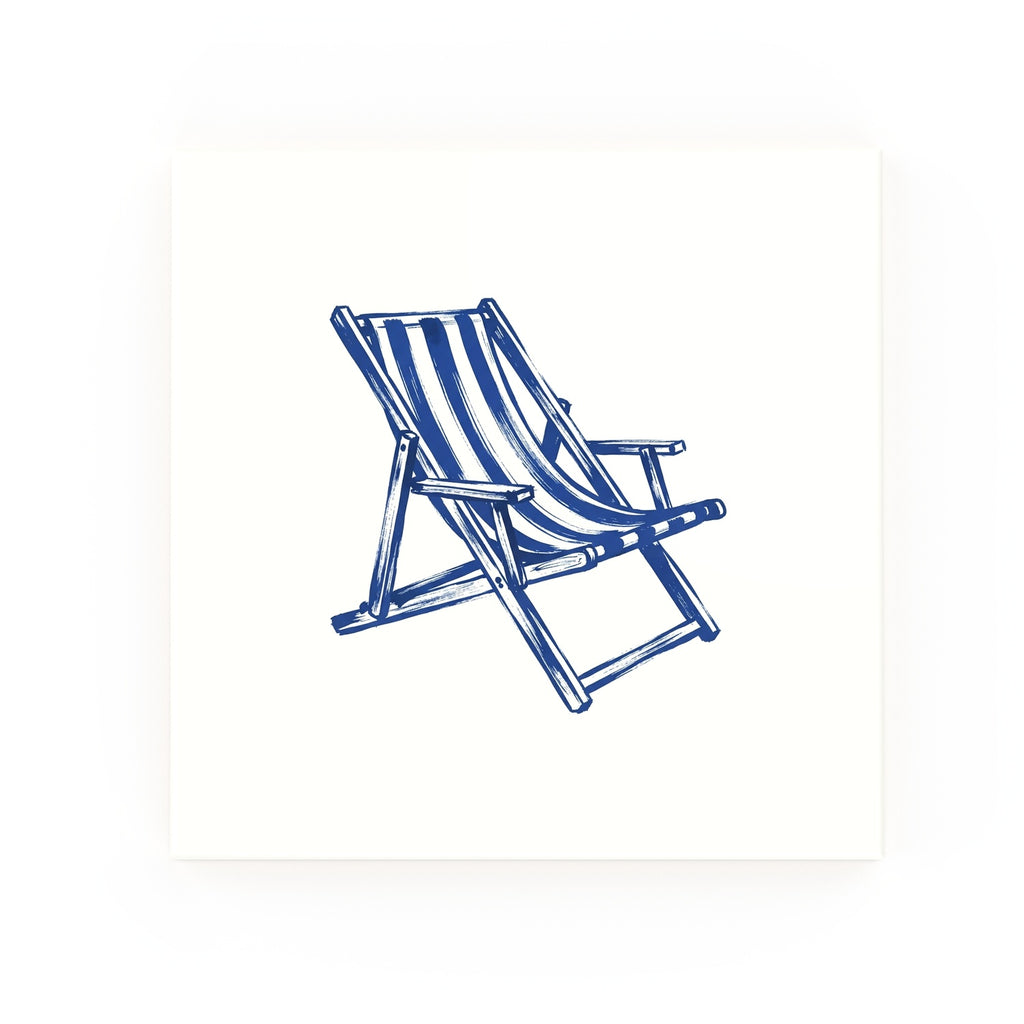 Deck Chair Delft blue decorative ceramic tile – no corner style