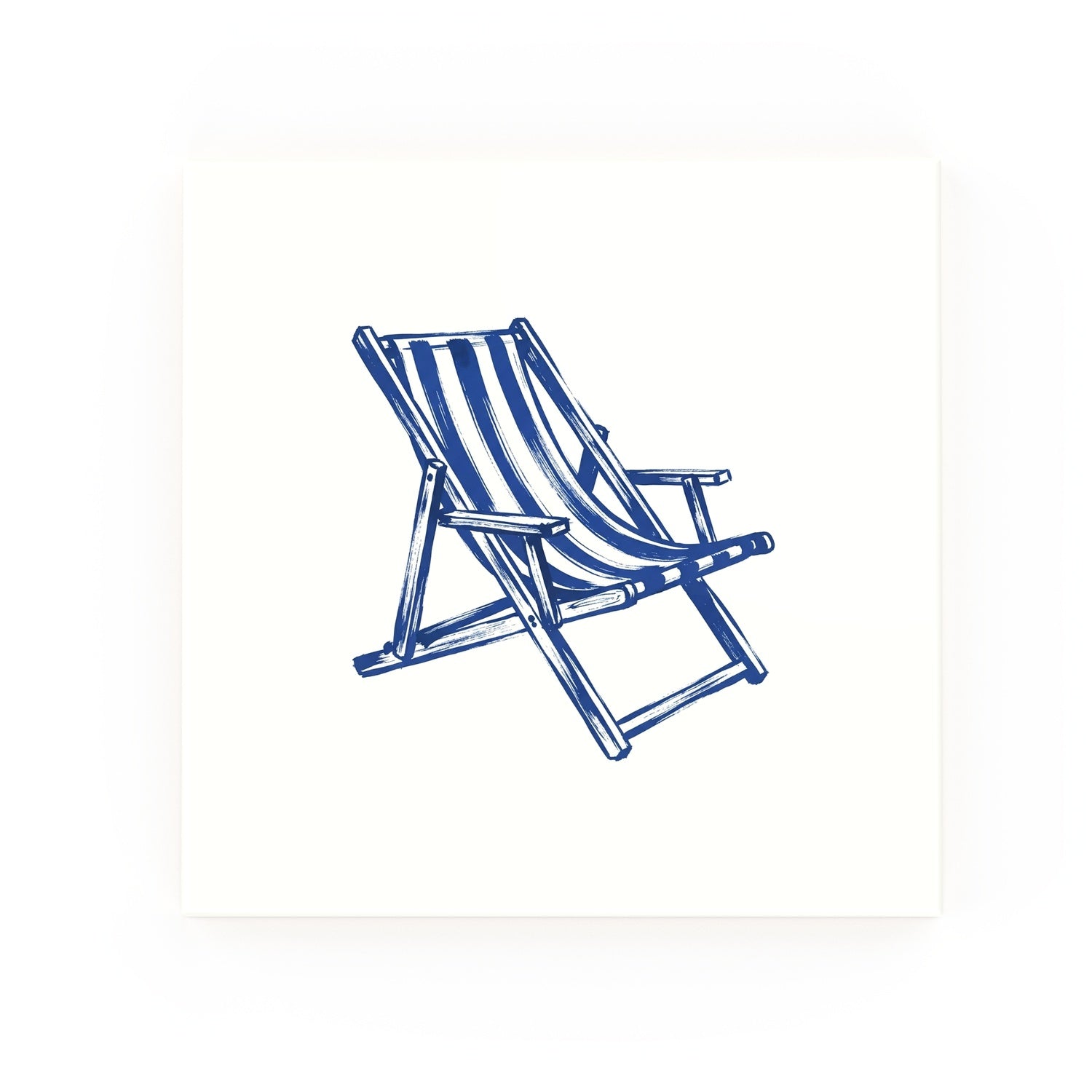 Deck Chair Delft blue decorative ceramic tile – no corner style