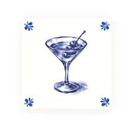 Dirty Martini Delft blue decorative ceramic tile – Modern corner style