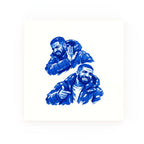 Drake Hotline Bling Delft blue decorative ceramic tile – no corner style