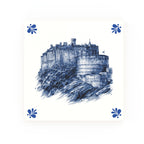 Edinburgh Castle Delft blue tile – modern rounded corners