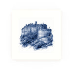 Delft blue ceramic tile no border – Edinburgh Castle design