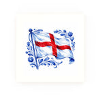 Delft blue ceramic tile no border – England Flag design