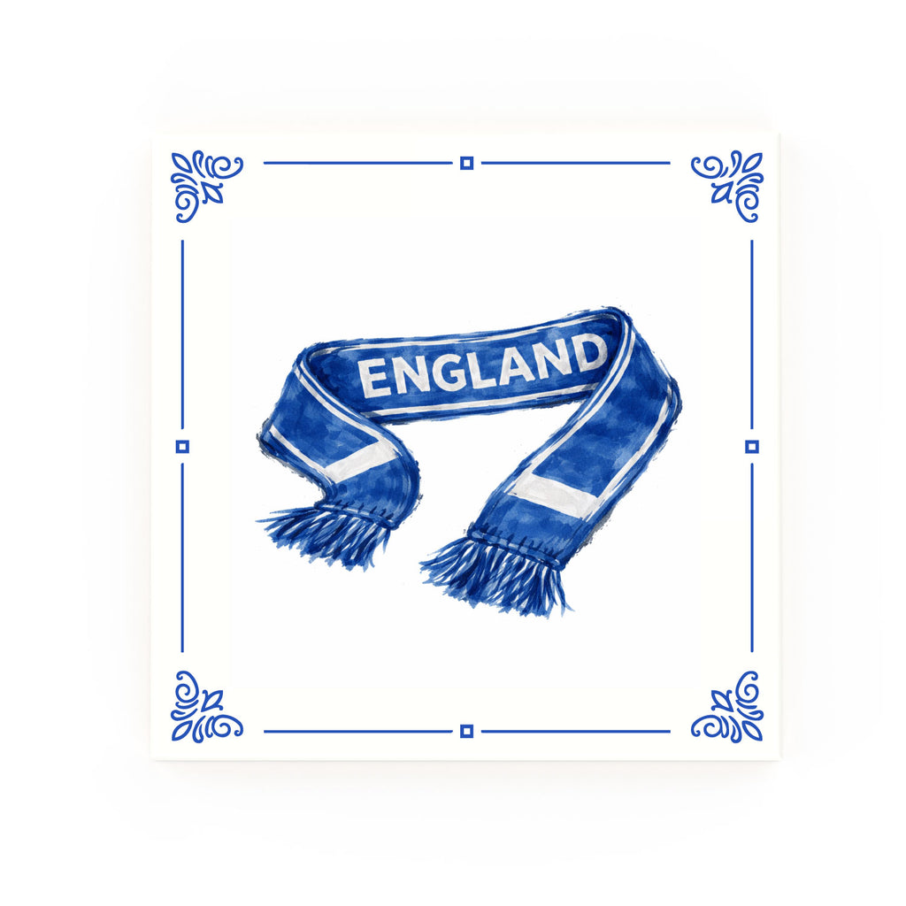 England Scarf Delft blue decorative ceramic tile – Classic corner style