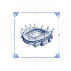 Etihad Delft blue decorative ceramic tile – Classic corner style