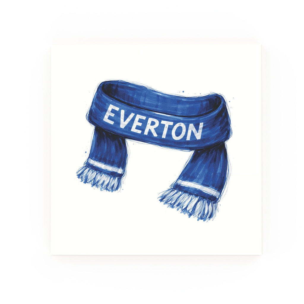 Everton Scarf Delft blue decorative ceramic tile – no corner style