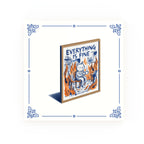 Everything is Fine (Cat Poster) Delft blue decorative ceramic tile – Classic corner style