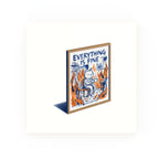 Everything is Fine (Cat Poster) Delft blue decorative ceramic tile – no corner style