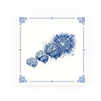 Expanding Brain Delft blue decorative ceramic tile – Classic corner style