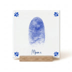 Fingerprint | Delft Blue Ceramic Tile