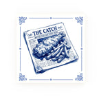 Fish and Chips Delft blue decorative ceramic tile – classic corners