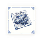 Fish and Chips Delft blue decorative ceramic tile – classic corners