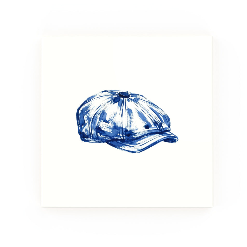 Flat Cap Delft blue decorative ceramic tile – no corner style