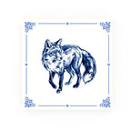 Fox | Decorative British Ceramic Delft Blue Tile